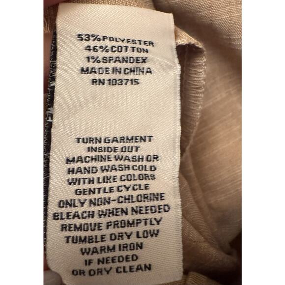 Nanette Lepore Size 4 Tan Sleeveless Belted Jumpsuit Romper Coastal Preppy - Picture 7 of 9